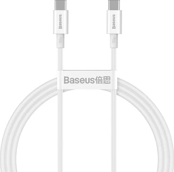 Laidas Baseus BSU2849WHT, 2 x USB-C, 1 m, balta