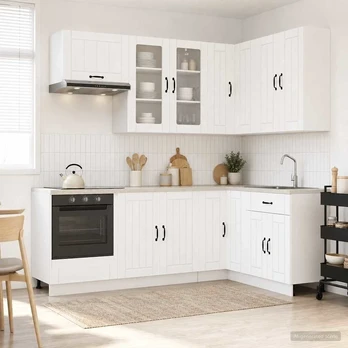 Virtuvės vienetas LUCCA 8 pcs Balta Apdirbta mediena