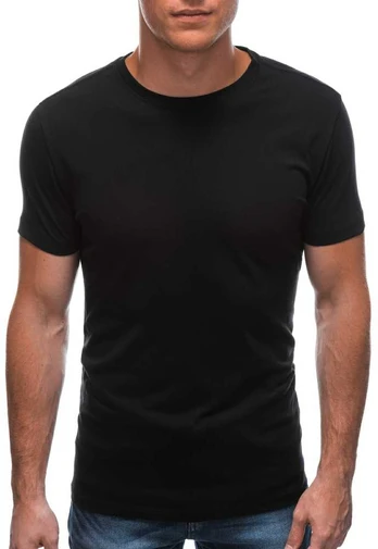 men's plain t-shirt s1683 - juodas