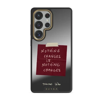 Nothing Changes - Samsung Galaxy S25 Ultra Case, Elite Mirror Dark (Magnetic) / Gold