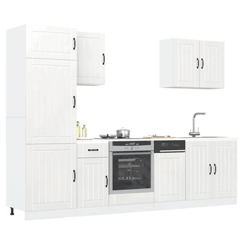 Virtuvinių spintelių komplektas, 7 dalių, Lucca, balta
