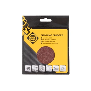 Šlifavimo diskas Forte Tools 40, 40, 12.5 cm x 12.5 cm, Ø 12.5 cm, 5 vnt.
