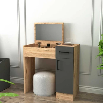 Makiažo stalas Inci - Atlantic Pine, Anthracite