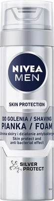 Skutimosi putos Nivea Silver Protect, 200 ml
