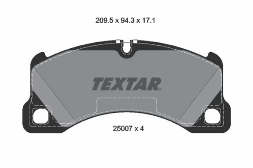 Stabdžių trinkelių rinkinys, diskinis stabdys TEXTAR 2500703