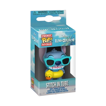 FUNKO POP! Raktų pakabutis: Disney: Lilo & Stitch - Stitch in Tube​