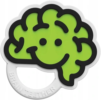The Brain Teether Silikoninis kramtukas Mózg, žalias