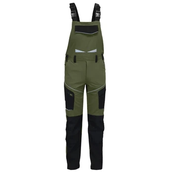 Chaki spalvos darbo puskombinezonis Ultra Stretch