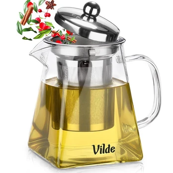 Arbatinukas su arbatos virimo aparatu, 490 ml, stiklinis