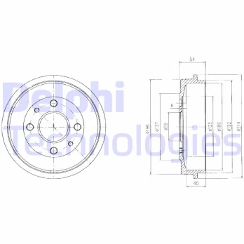 DELPHI BF200 Brake drum