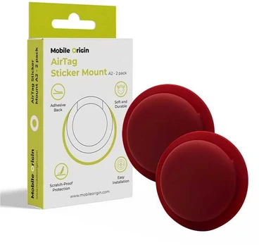 Dėklas Mobile Origin Airtag Sticker Mount A2 - 2 pack, ruby red