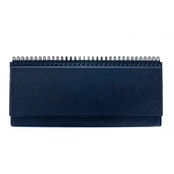 Horizontal table calendar Memo PVC 2026m. Blue