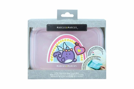 Marcus&Marcus 2 pakopų nerūdijančio plieno priešpiečių dėžutė – Rainbow