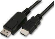Video Kabelis DisplayPort M - HDMI M, 5m, juoda