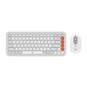 Klaviatūra LOGITECH Pop Icon Combo, belaidė, white