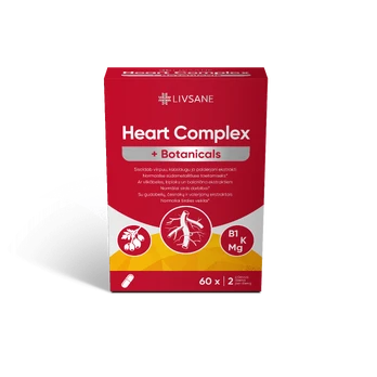 LIVSANE HEART COMPLEX + BOTANICALS kapsulės N60