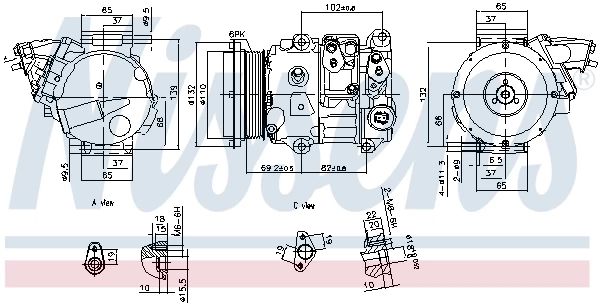 NISSENS  NIS 890876 Air conditioning compressor