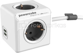 Allocacoc PowerCube Extended USB Grey 3m cable kaina