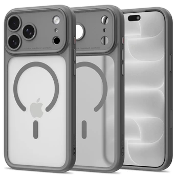 Matinis pilkas (Titanium) dėklas Apple iPhone 17 Pro / 18 Pro telefonui "Tech-Protect MagPeak Magsafe CC"