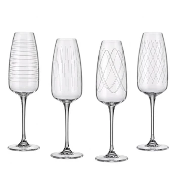 Crystalite Taurės šampanui ANSER DIARYT (4 vnt.,290 ml)