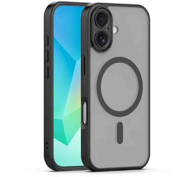 Dėklas Telforceone Mag Matt case for iPhone 16 6,1' juodas camera protection
