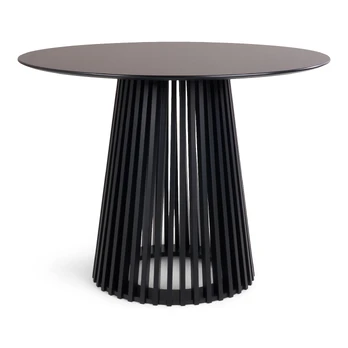 Stalas Domoletti, juodas, 100 cm x 100 cm x 75 cm