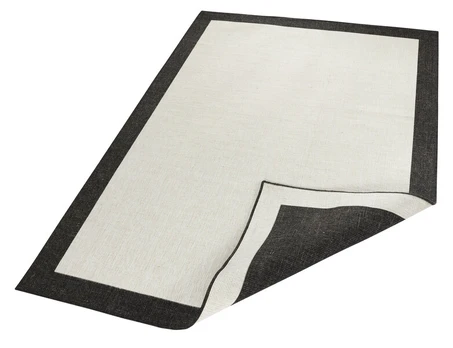 Northrugs kilimas Twin Panama Black Cream, 80x150 cm