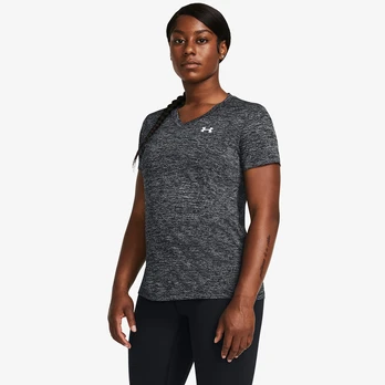 Under Armour Tech SSV-Twist Black - Dydis L (1384227-001 Marškinėliai)