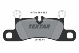 Stabdžių trinkelių rinkinys, diskinis stabdys TEXTAR 2514301 kaina