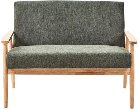 Beliani Dvivietė sofa ESRUM šviesiai ruda/žalia