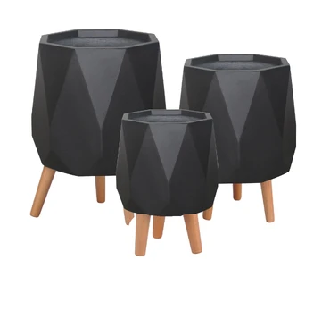 Vazonas Domoletti LT14522T-1S, keramika/molis, Ø 23 cm, antracito