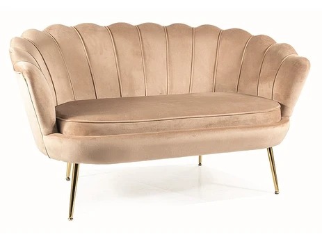 Sofa Camellia 2, smėlio, 135 x 76 cm x 77 cm