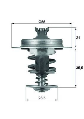 Termostatas, aušinimo skystis MAHLE TX 67 83 D
