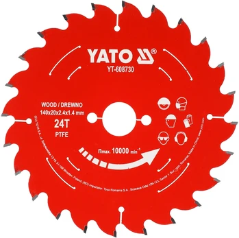 Yato TCT PTFE DISKAS MEDIENAI 165*20*48T