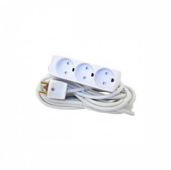 Mercodan 980270, 7 m, 3 AC outlet(s), Type K, Baltas, Baltas, 1 pc(s)