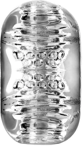 Toyfa Lingam Khani, Vibrating Masturbator, TPE, Transparent, 9 cm