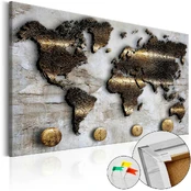 Artgeist Kamštinis paveikslas - Golden Journey [Cork Map] kaina