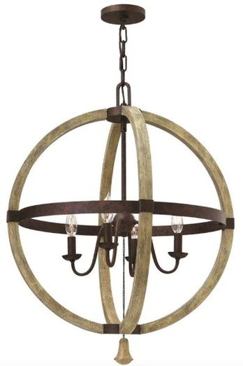 Elstead Lighting pakabinamas šviestuvas Middlefield 4, rudas
