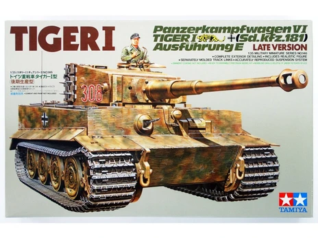 Konstruktorius Tamiya - Tiger I Late version, 1/35, 35146, 8 m.+