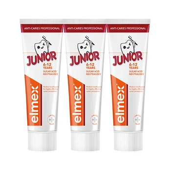 Elmex Junior Professional Trio Toothpaste 3 x 75 ml 75ml