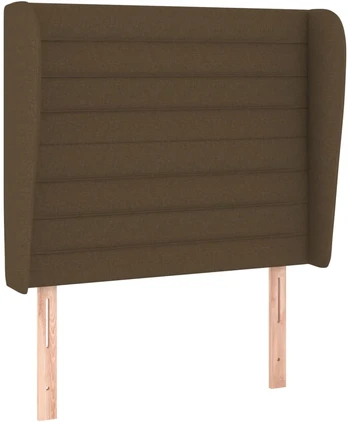 Lova Galvūgalis su auselėmis, rudas, 83x23x118/128cm, audinys