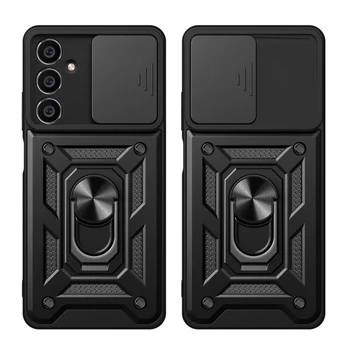 Juodas dėklas Samsung Galaxy S23 FE telefonui "Tech-Protect Camshield Pro"