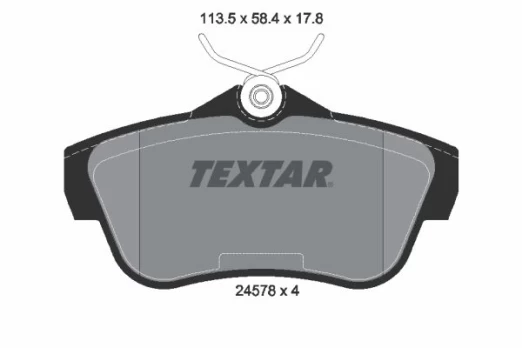 Stabdžių trinkelių rinkinys, diskinis stabdys TEXTAR 2457803
