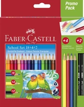 Faber-Castell - Triangular pencils Promo Pack 18+4+2 (201597) kaina