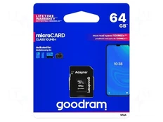 Memory card | SD XC Micro | 64GB | Read: 100MB/s | Write: 10MB/s kaina