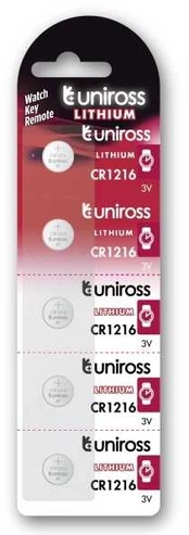 Uniross Batteries Lithium Button CR1216 3V - SP5