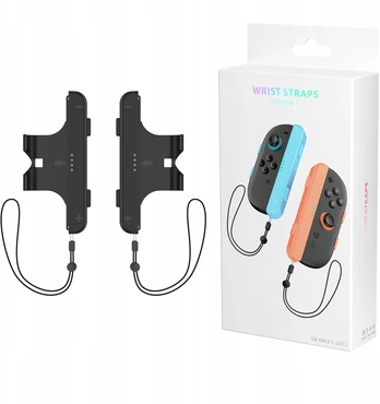 JYS 2x „Joycon Joy-con“ vertikalios rankenos + dirželis „Nintendo Switch 2“ / „NSW 2“ / juodas