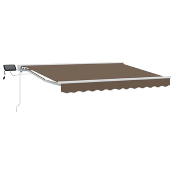 Rankinis markizės rėmas su LED Taupe 4,5 × 3 m