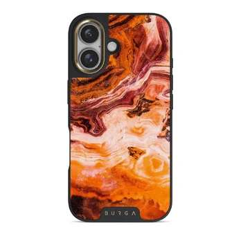 Pumpkin Spice - Orange iPhone 16 Case, Elite Dark (MagSafe) / Gold