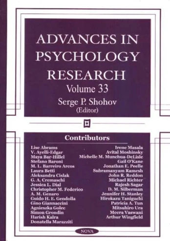 Advances in Psychology Research